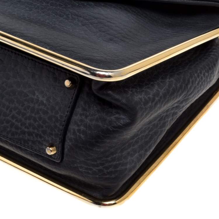 Pre Owned Chloe Black Leather Medium Sally Flap Shoulder Bag