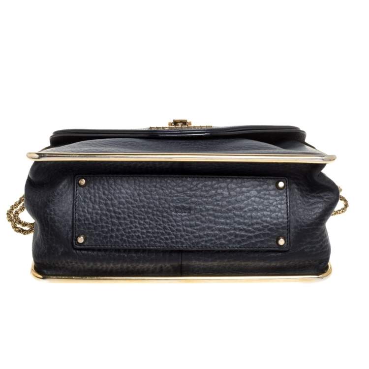 Pre Owned Chloe Black Leather Medium Sally Flap Shoulder Bag