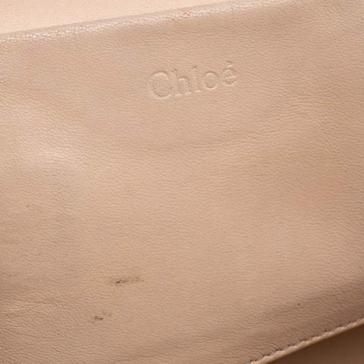 Pre Owned Chloe Orange Leather Large Elsie Shoulder Bag