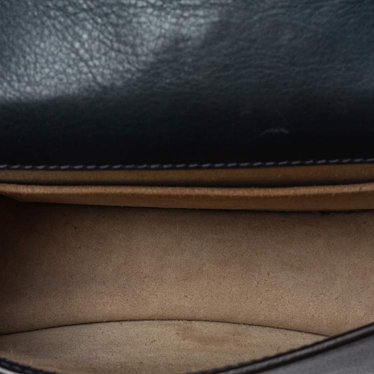 Pre Owned Chloe Deep Green Leather and Suede Small Nile Bracelet Shoulder Bag