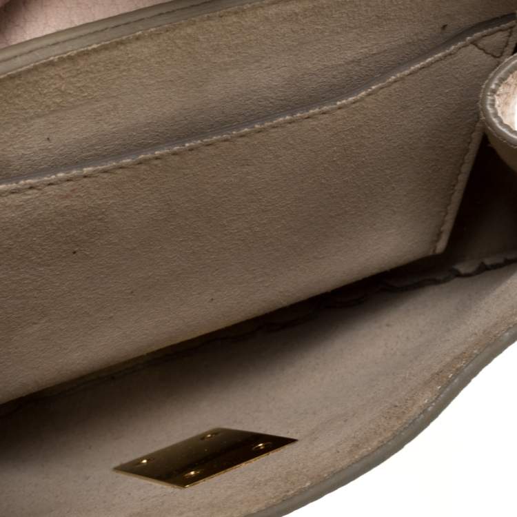 Pre Owned Chloe Beige Leather Small Drew Shoulder Bag