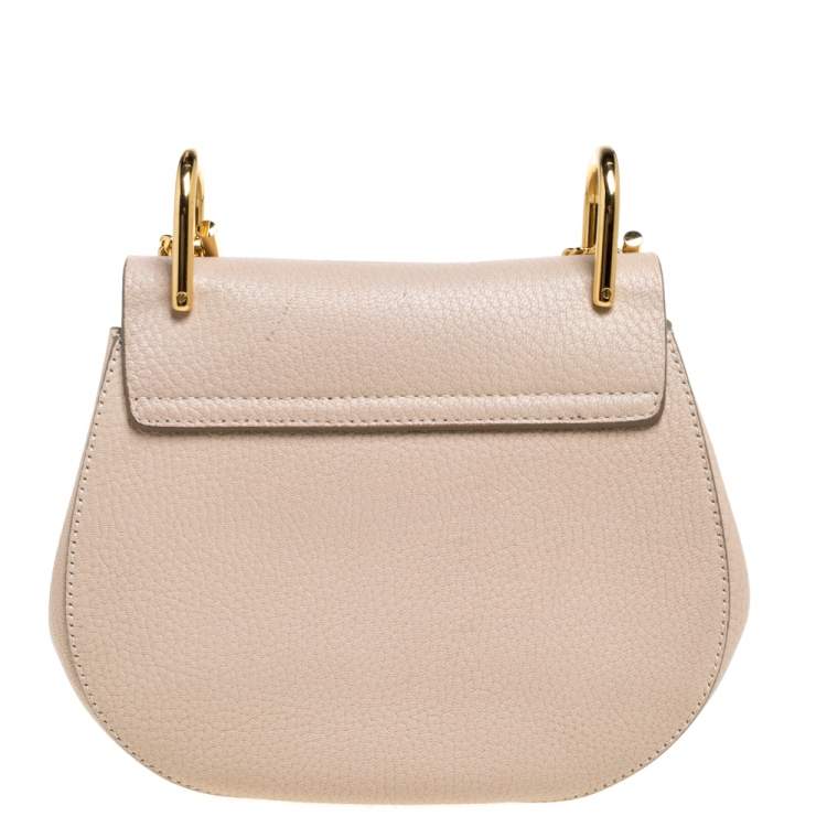 Pre Owned Chloe Beige Leather Small Drew Shoulder Bag