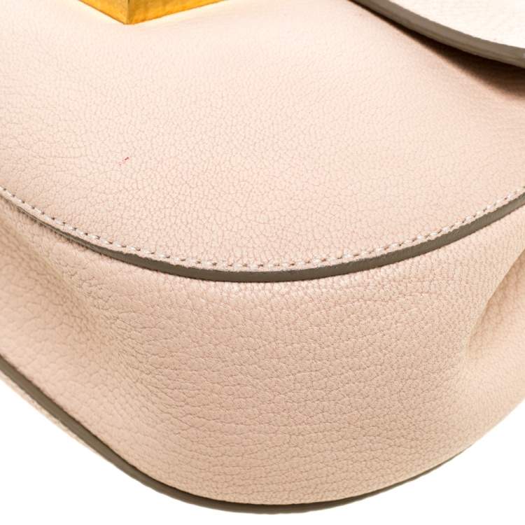 Pre Owned Chloe Beige Leather Small Drew Shoulder Bag