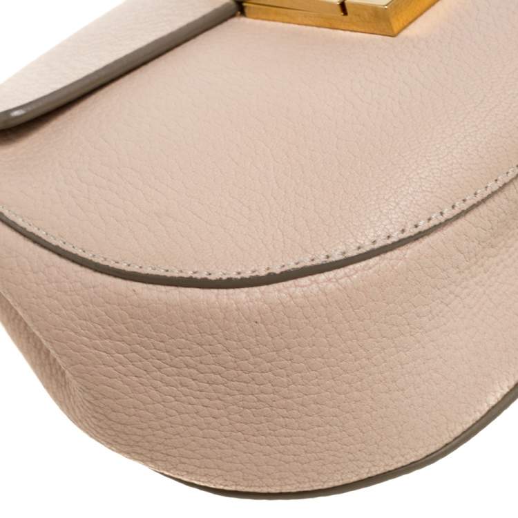 Pre Owned Chloe Beige Leather Small Drew Shoulder Bag