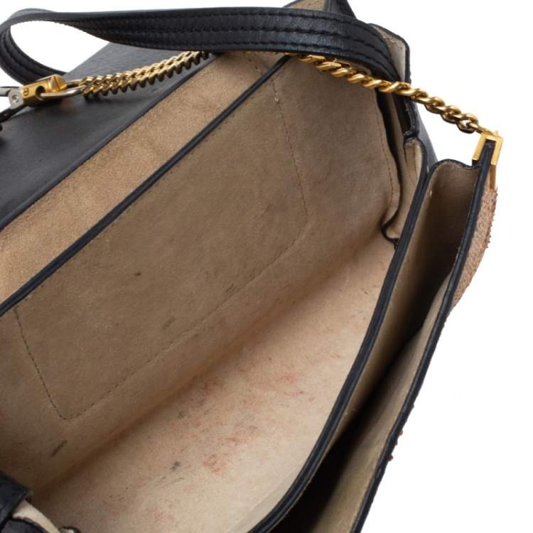 Pre Owned Chloe Multicolor Leather and Python Small Faye Shoulder Bag
