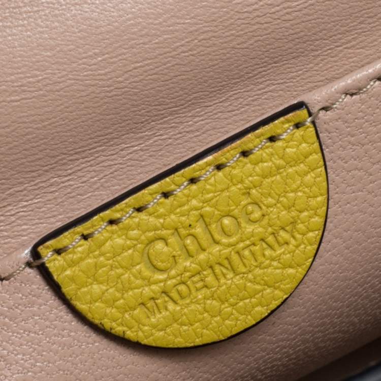 Pre Owned Chloe Light Green Leather Small Elsie Shoulder Bag
