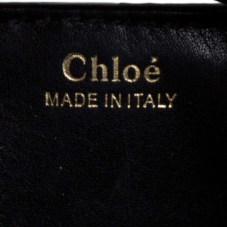 Pre Owned Chloe Green/Black Python and Leather Gala Drawstring Shoulder Bag