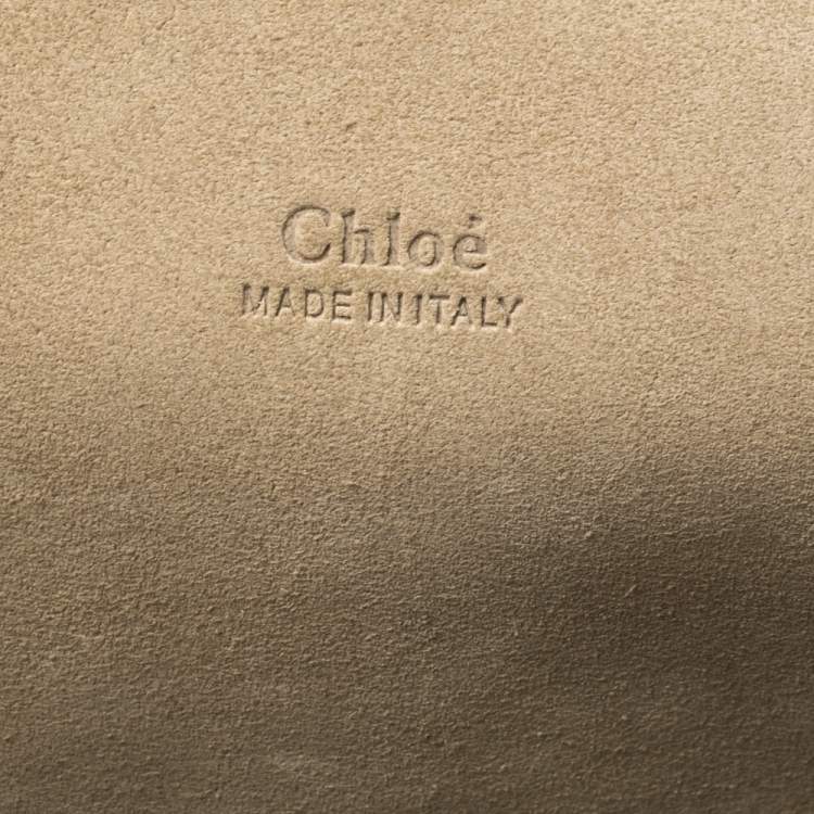 Pre Owned Chloe Brown Leather and Suede Medium Faye Shoulder Bag