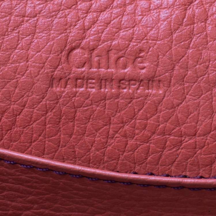 Pre Owned Chloe Tri Color Leather Chain Clutch 