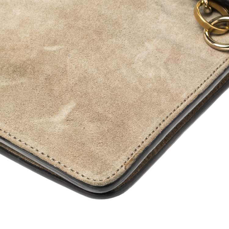 Pre Owned Chloe Taupe Leather Small Jane Shoulder Bag