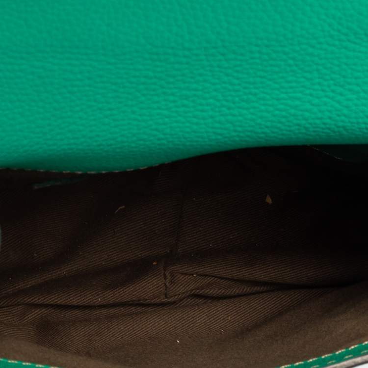 Pre Owned Chloe Green Leather Mini Marcie Crossbody Bag