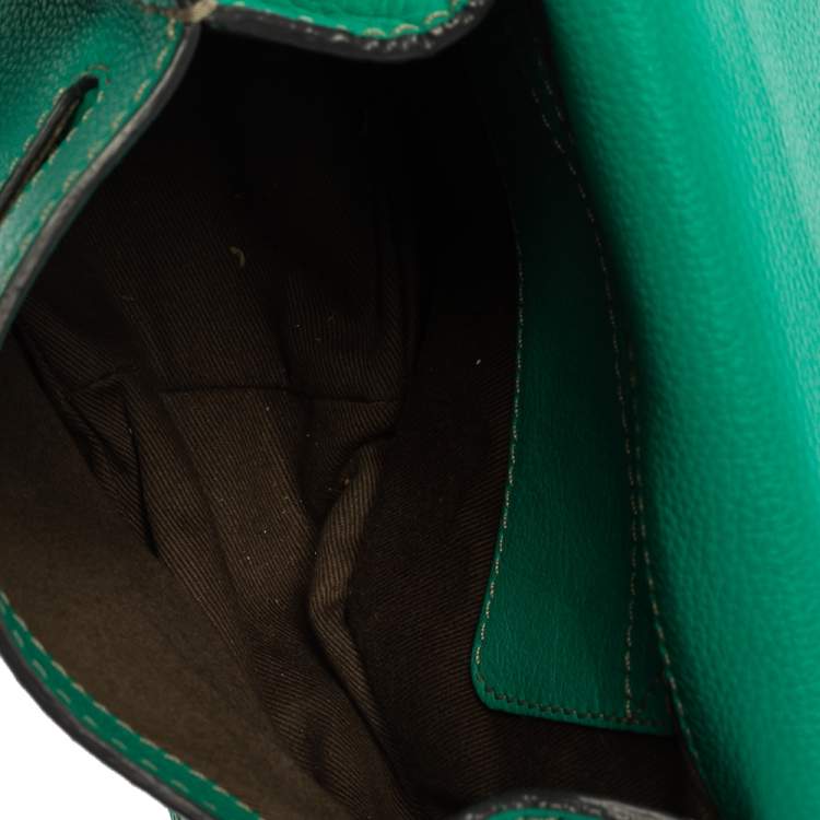 Pre Owned Chloe Green Leather Mini Marcie Crossbody Bag