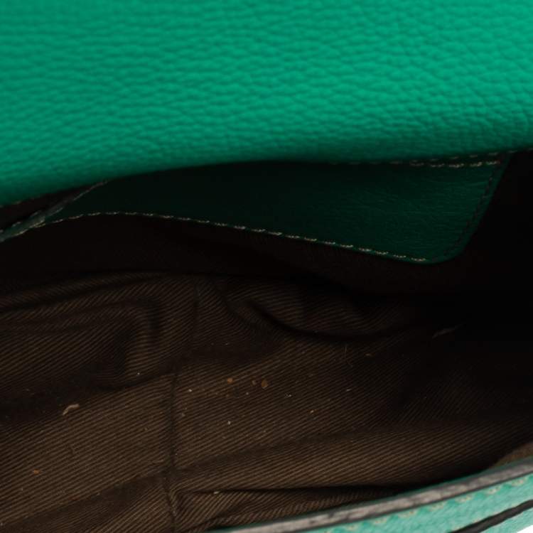 Pre Owned Chloe Green Leather Mini Marcie Crossbody Bag