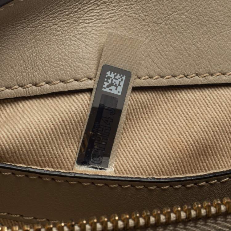 Pre Owned Chloe beige Leather Small Embroidered Faye Day Shoulder Bag