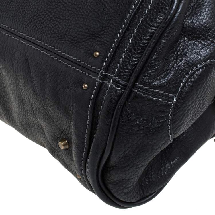 Pre Owned Chloe Black Leather Medium Paddington Satchel