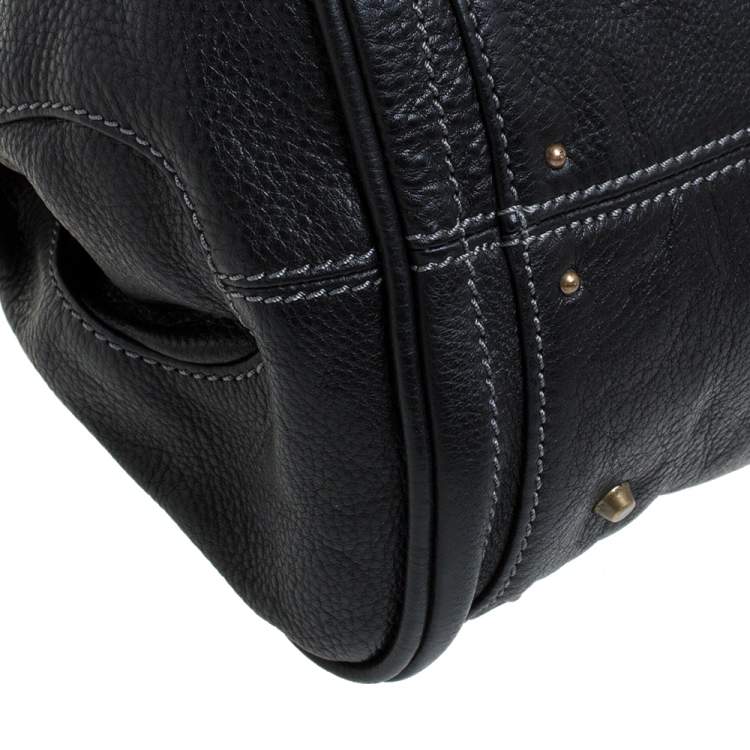 Pre Owned Chloe Black Leather Medium Paddington Satchel