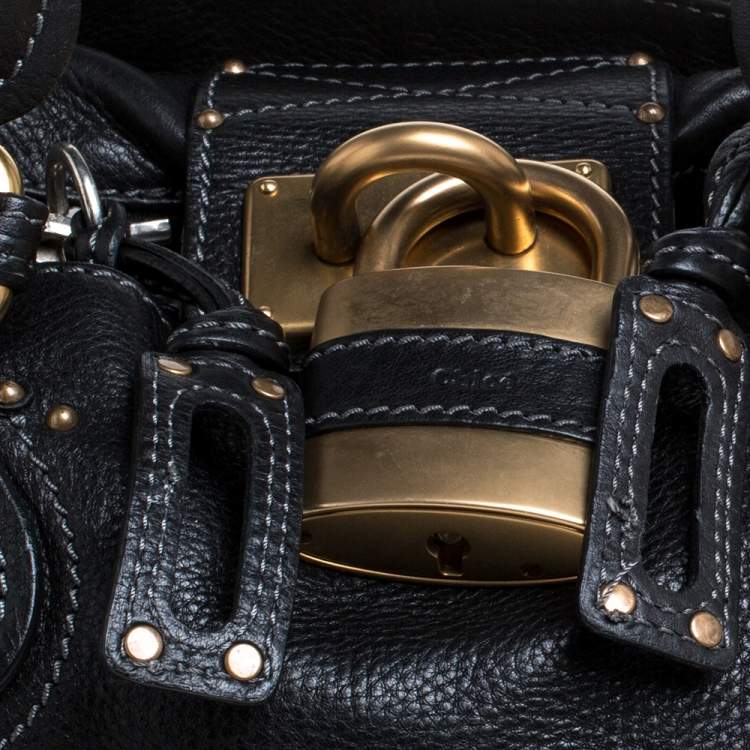 Pre Owned Chloe Black Leather Medium Paddington Satchel