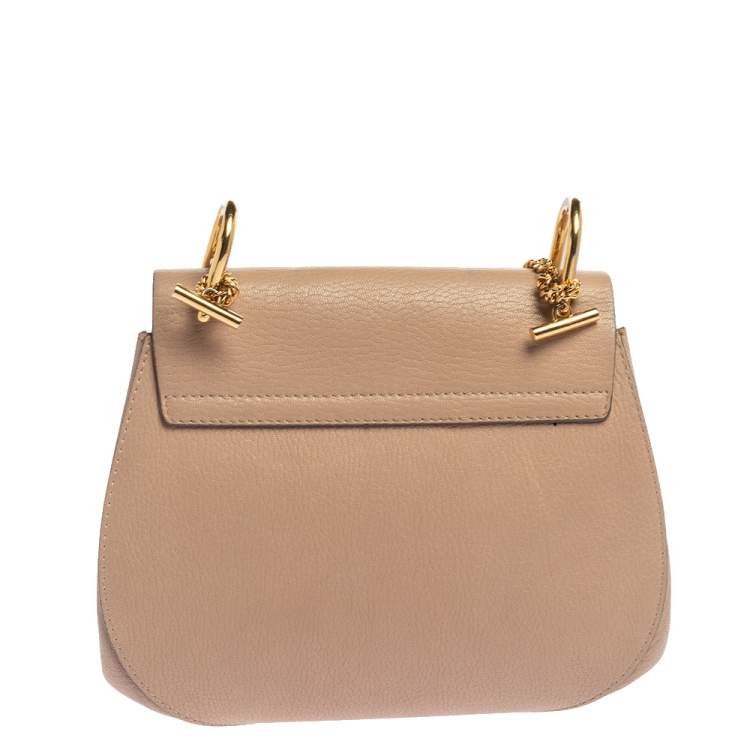 Pre Owned Chloe Blush Pink Leather Medium Drew Shoulder Bag