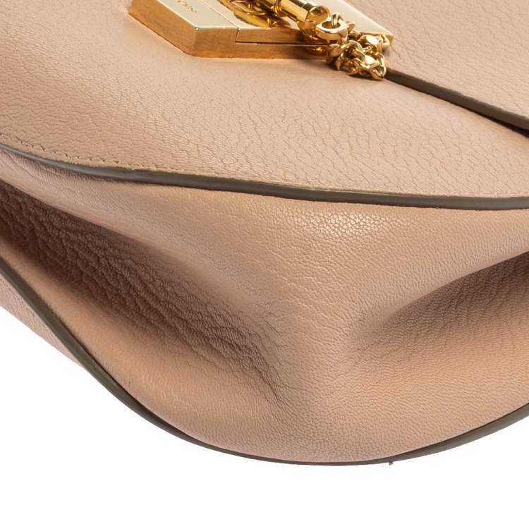 Pre Owned Chloe Blush Pink Leather Medium Drew Shoulder Bag