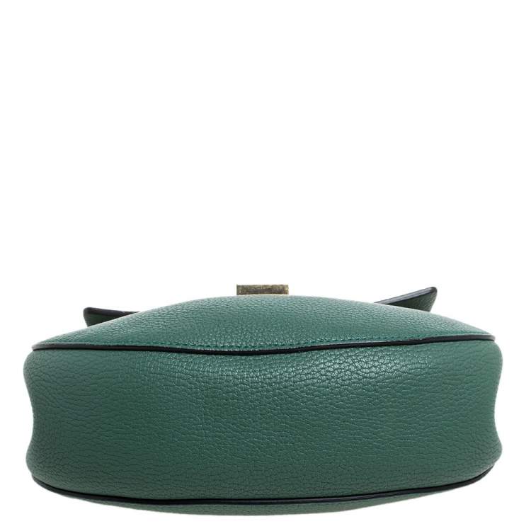 Pre Owned Chloe Green Leather Medium Drew Shoulder Bag