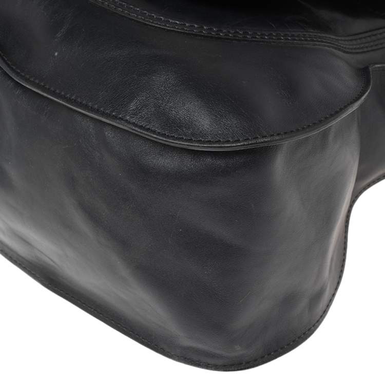 Pre Owned Chloe Black Leather Large Marcie Satchel