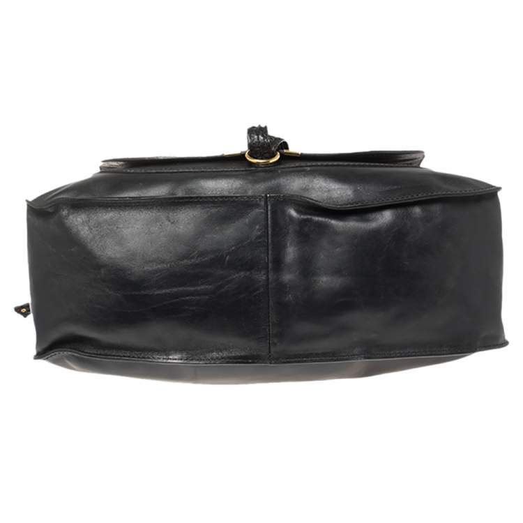 Pre Owned Chloe Black Leather Large Marcie Satchel