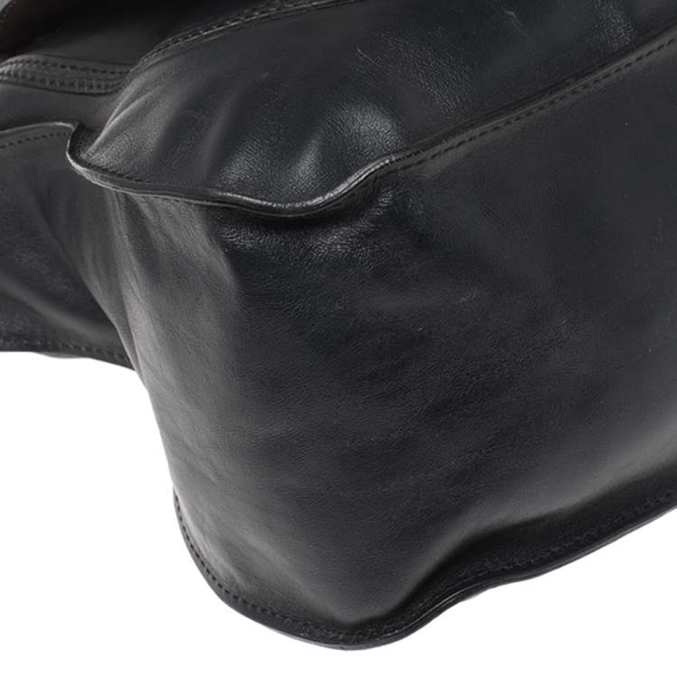 Pre Owned Chloe Black Leather Large Marcie Satchel