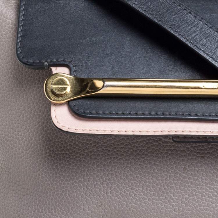 Pre Owned Chloe Tricolor Leather Clare Satchel