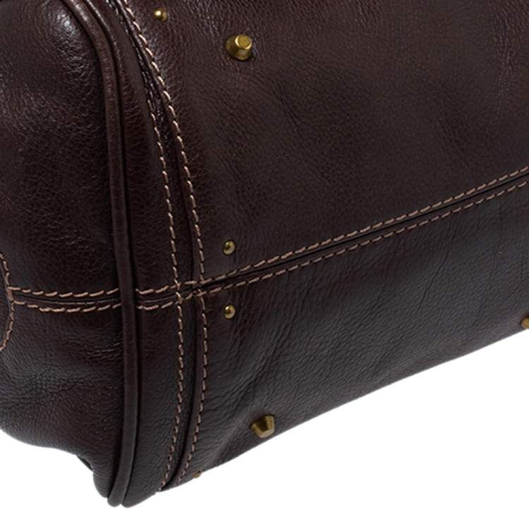 Pre Owned Chloe Dark Brown Leather Medium Paddington Satchel