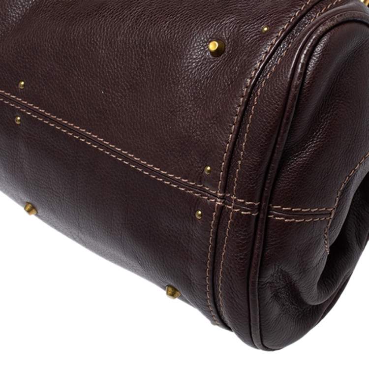 Pre Owned Chloe Dark Brown Leather Medium Paddington Satchel