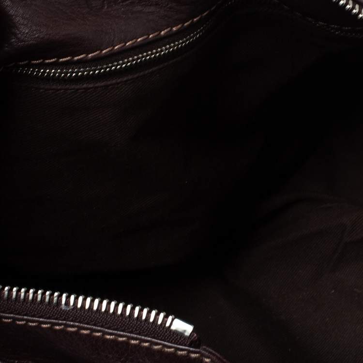 Pre Owned Chloe Dark Brown Leather Medium Paddington Satchel