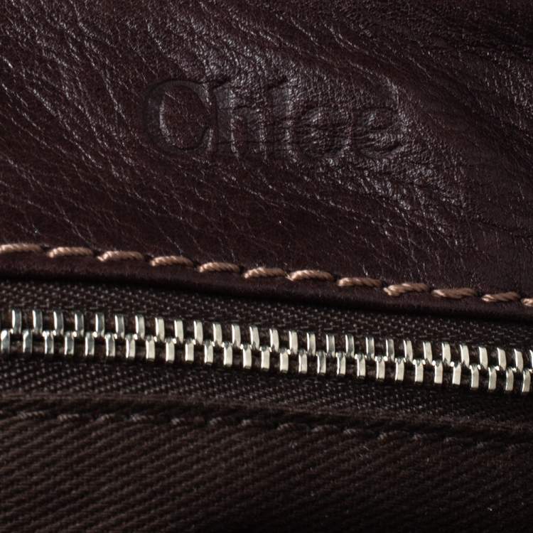 Pre Owned Chloe Dark Brown Leather Medium Paddington Satchel