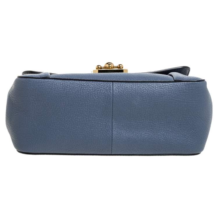 Pre Owned Chloe Blue Leather Medium Elsie Shoulder Bag