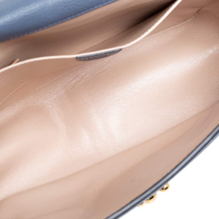 Pre Owned Chloe Blue Leather Medium Elsie Shoulder Bag