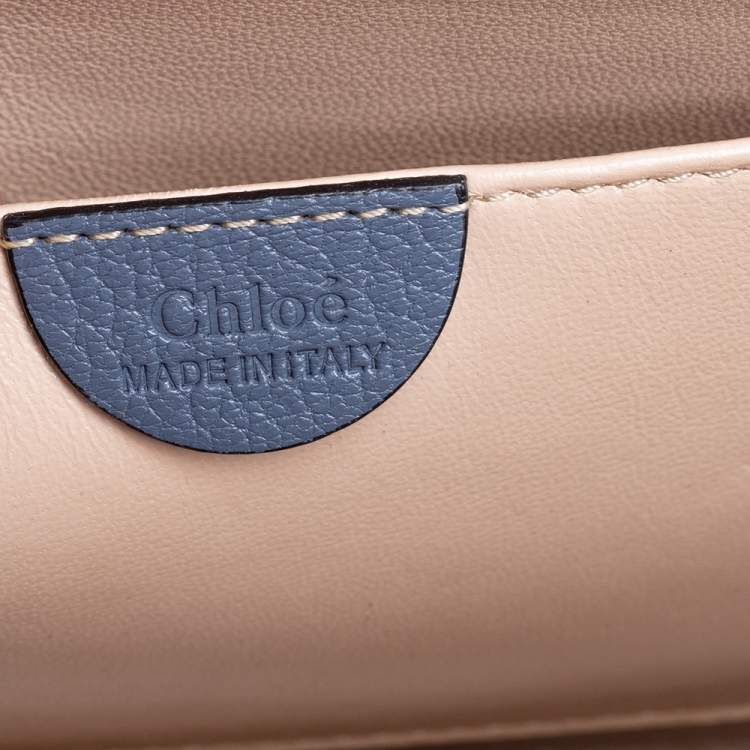 Pre Owned Chloe Blue Leather Medium Elsie Shoulder Bag