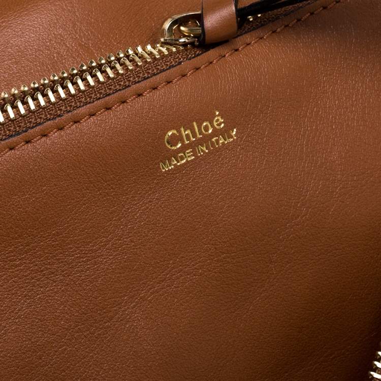 Pre Owned Chloe Multicolor Suede and Leather Keri Striped Tote