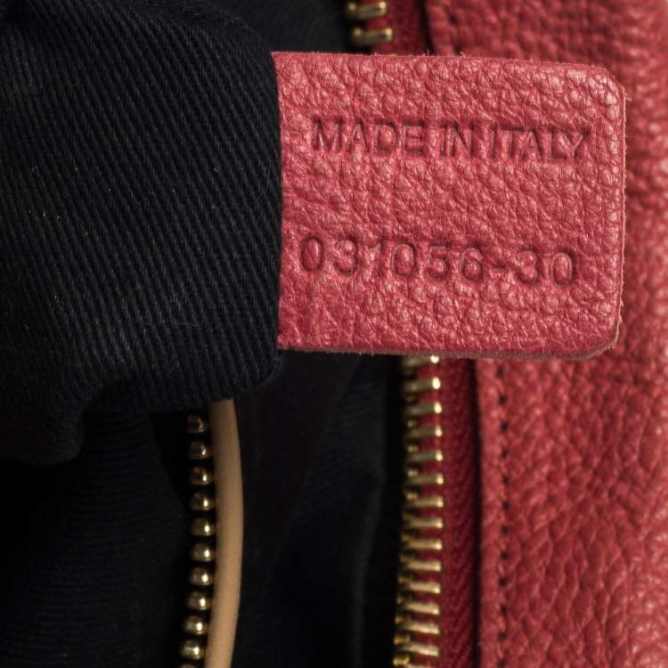 Pre Owned Chloé Red Leather Medium Paraty Shoulder Bag
