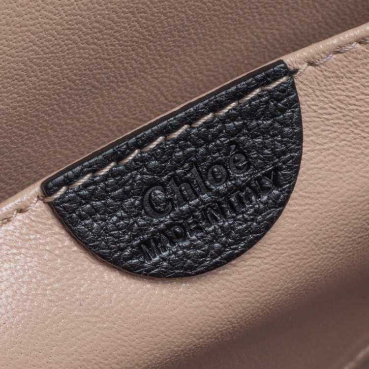 Pre Owned Chloe Black Leather Large Elsie Shoulder Bag