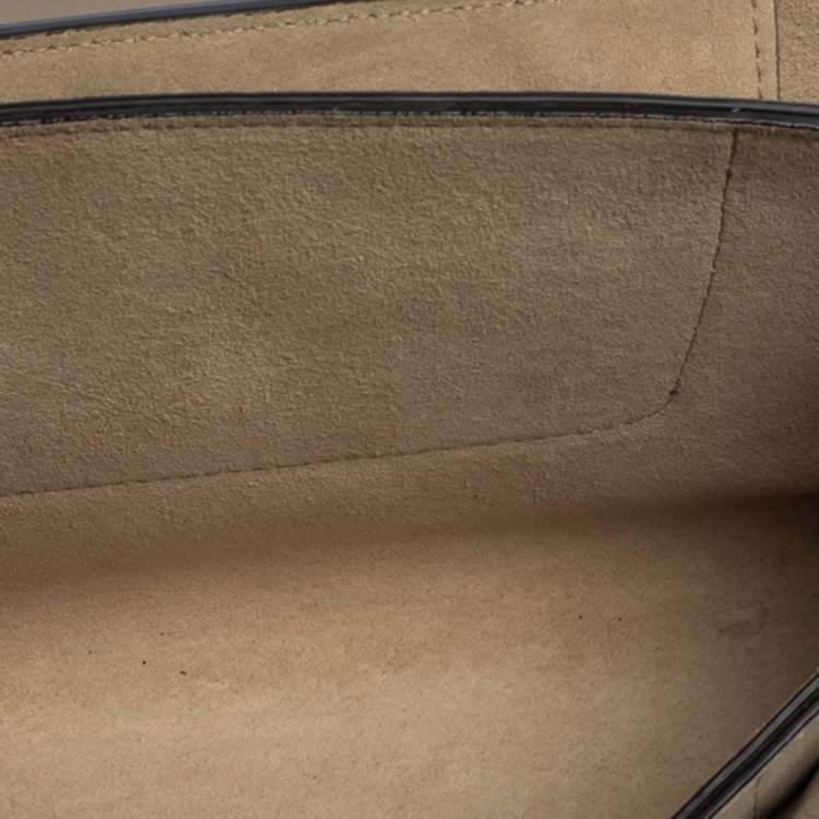 Pre Owned Chloe Dark Beige Leather and Suede Faye Shoulder Bag