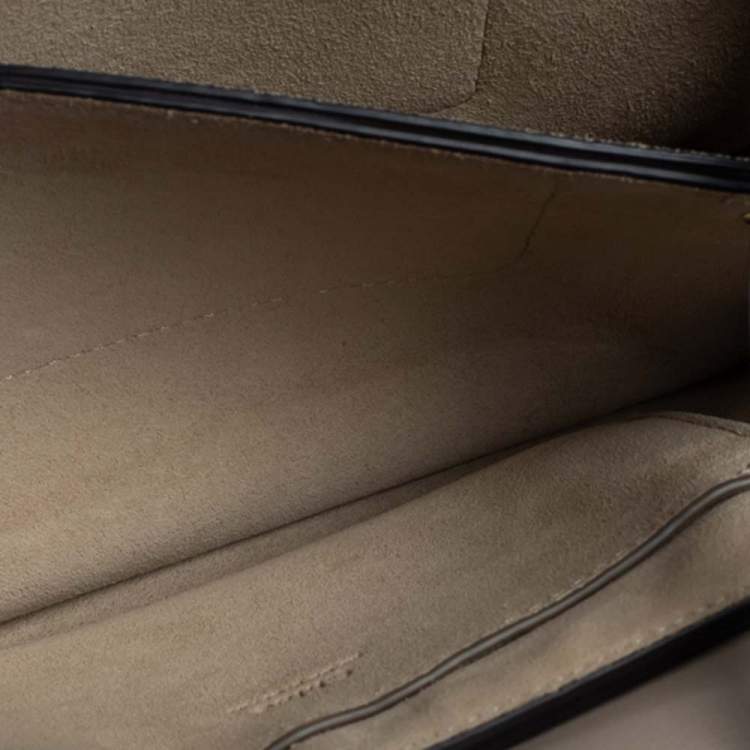 Pre Owned Chloe Dark Beige Leather and Suede Faye Shoulder Bag