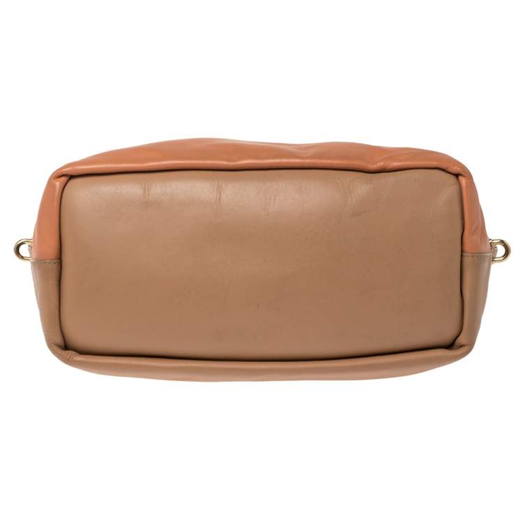 مملوكة مسبقًا Chloe Beige/Peach Leather Medium Baylee Tote