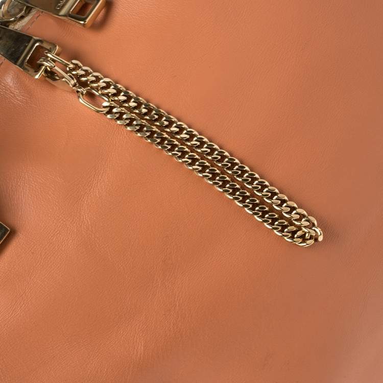 مملوكة مسبقًا Chloe Beige/Peach Leather Medium Baylee Tote