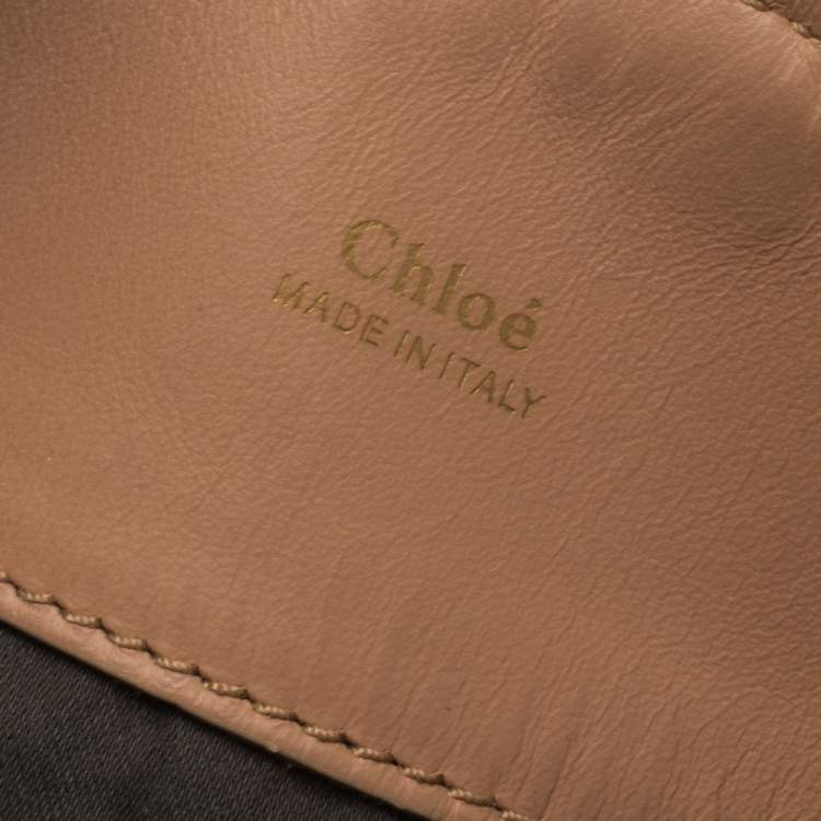 مملوكة مسبقًا Chloe Beige/Peach Leather Medium Baylee Tote