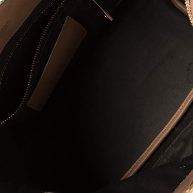مملوكة مسبقًا Chloe Beige/Peach Leather Medium Baylee Tote