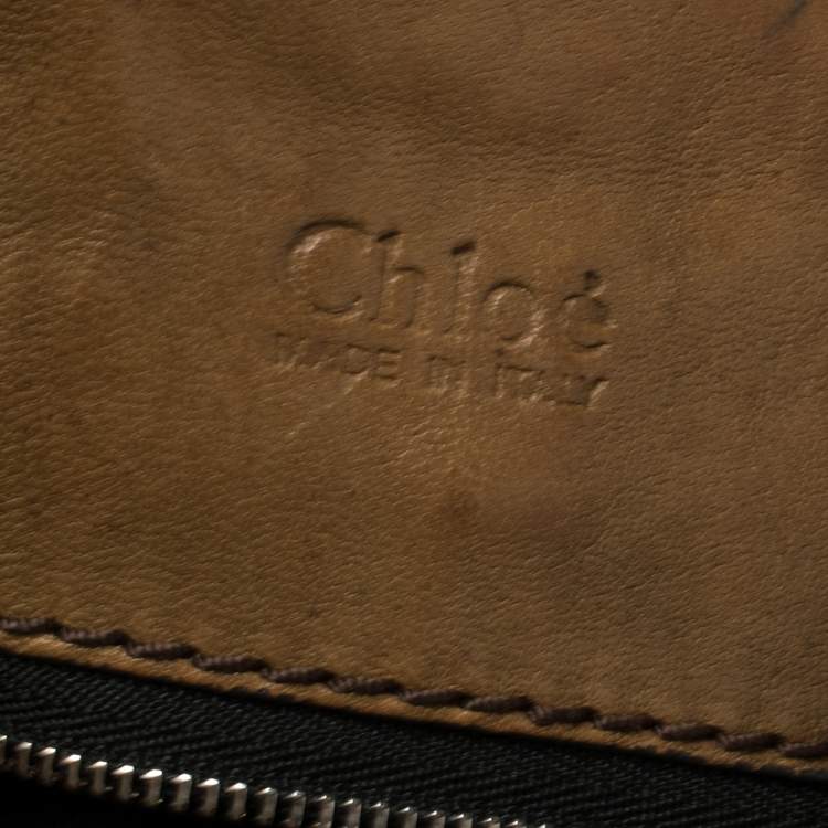 Pre Owned Chloe Dark Brown/Brown Patent Leather Paddington Dome Satchel 