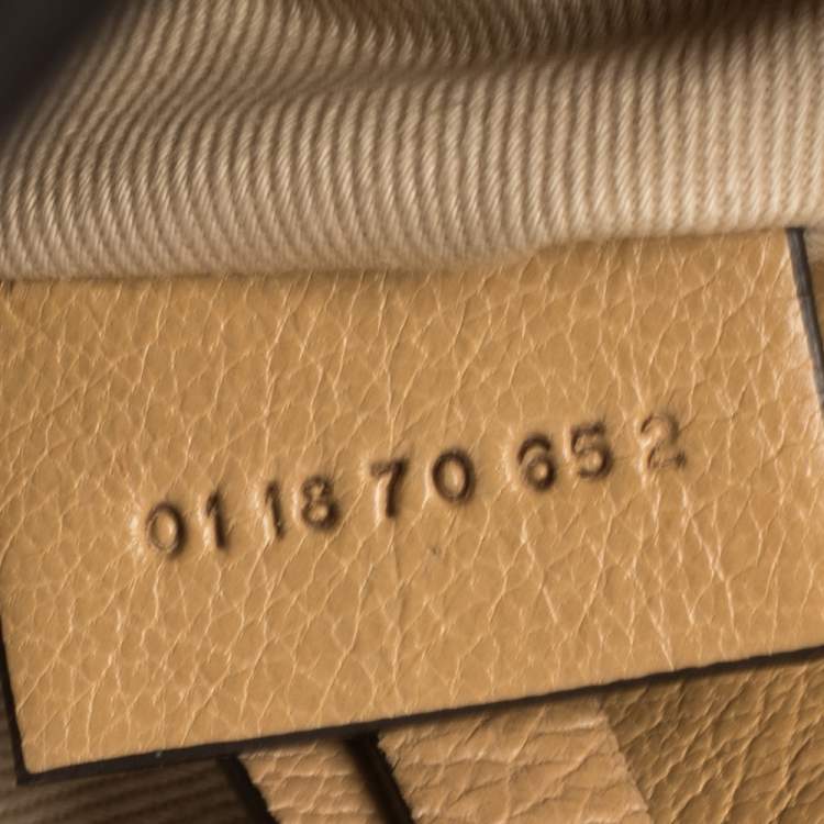 Pre Owned Chloe Beige Leather and Suede Medium Pixie Shoulder Bag 