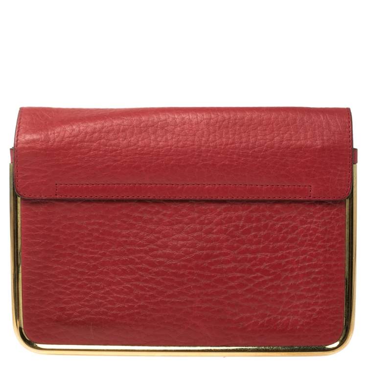 Pre Owned Chloe Red Leather Small Sally Shoulder Bag