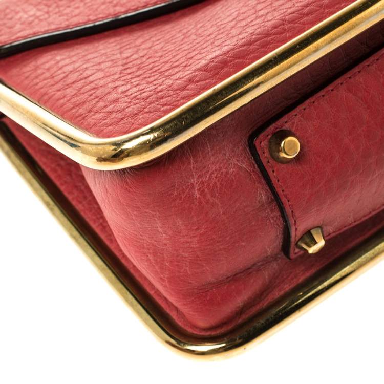 Pre Owned Chloe Red Leather Small Sally Shoulder Bag