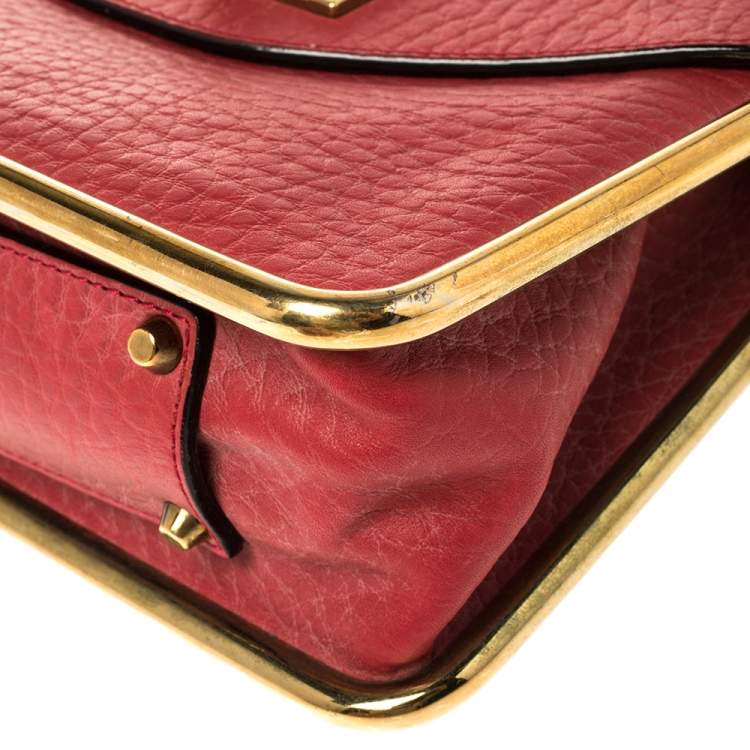 Pre Owned Chloe Red Leather Small Sally Shoulder Bag