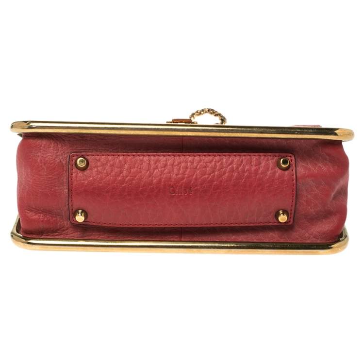 Pre Owned Chloe Red Leather Small Sally Shoulder Bag